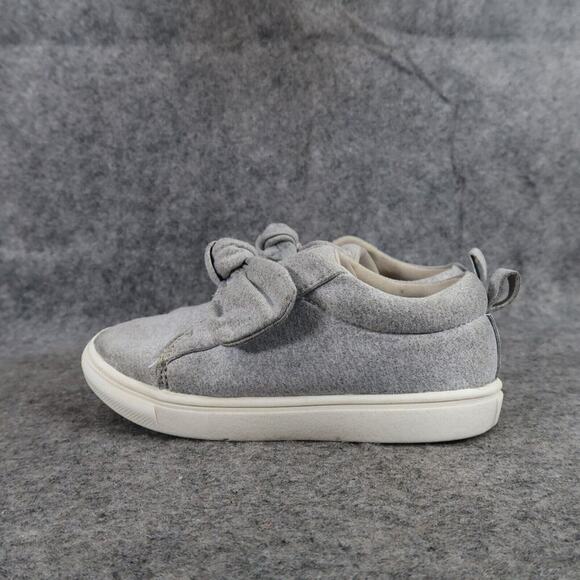 Funky Monkey Shoes Kids 9 Slip On Sneakers Bow Grey Girls Trainer Casual Comfort - Picture 5 of 13